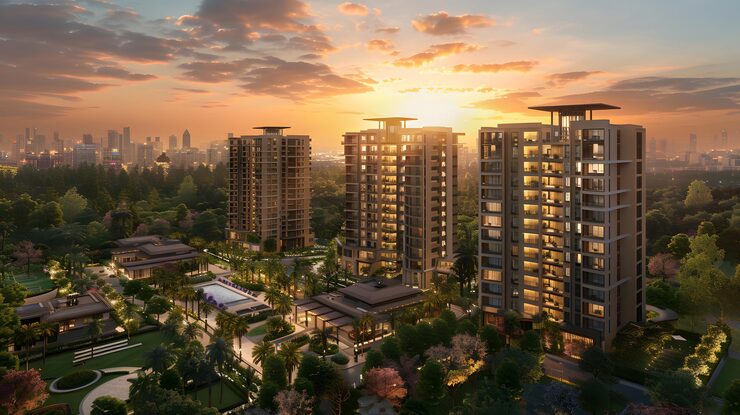 Runwal Lands End, Thane, Kolshet Road, Thane West, artist impression